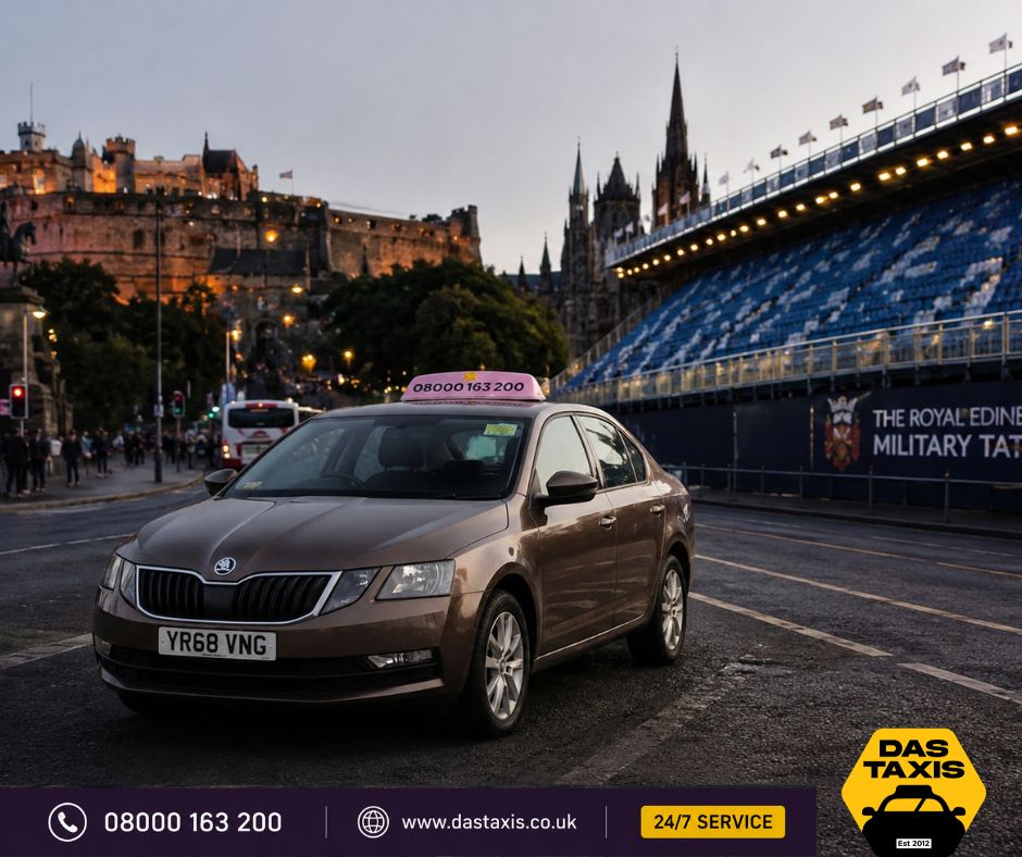 Edinburgh Military Tattoo Taxi from Dunfermline by DAS Taxis providing reliable door-to-door transport.