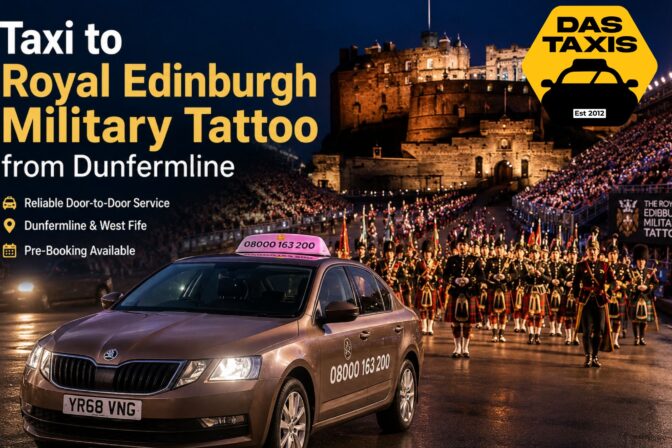 Taxi to Royal Edinburgh Military Tattoo from Dunfermline