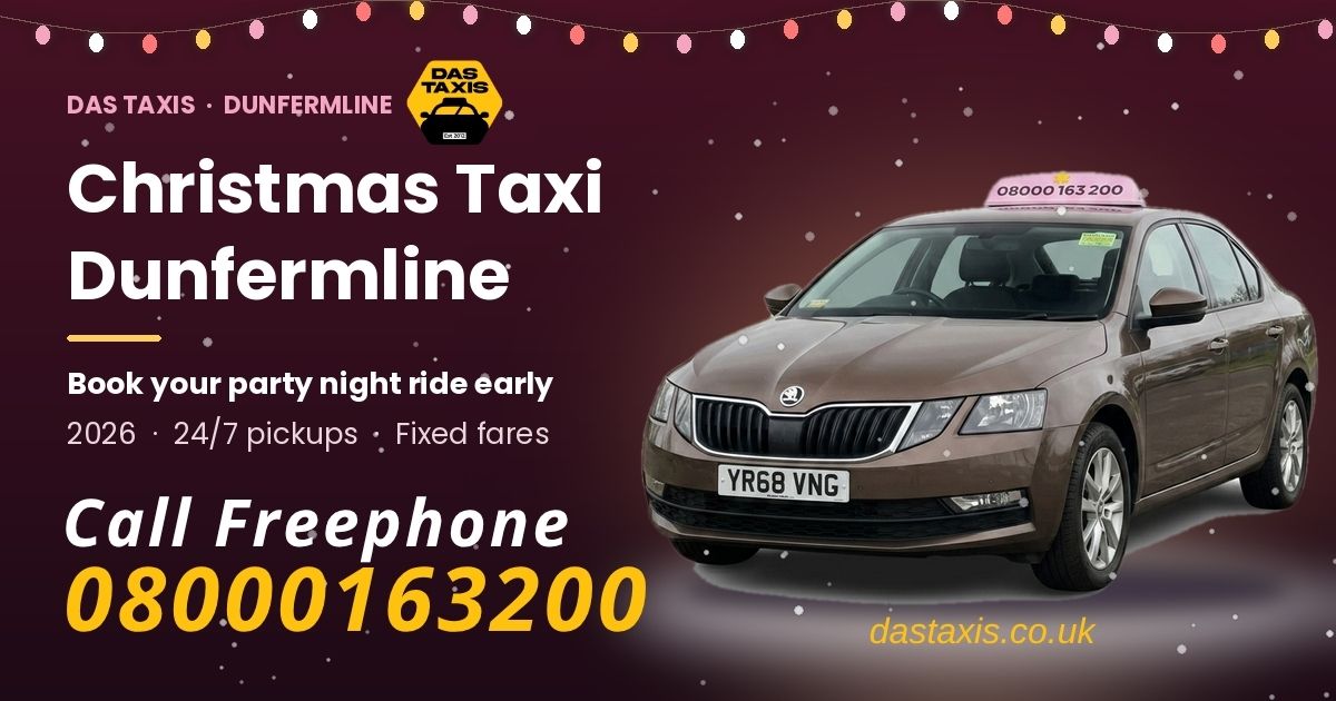 Christmas Taxi Dunfermline: Book Your Party Night Ride Early 2026